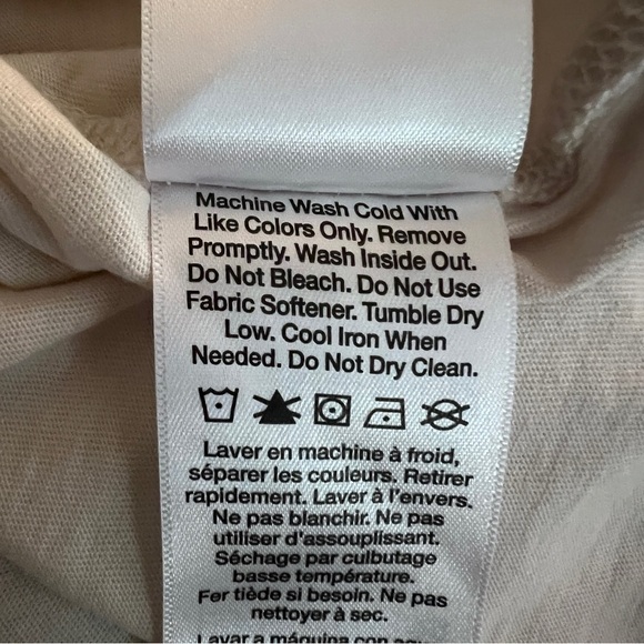 DKNY Sport Off White Short Sleeve Tee Size Large EUC - Picture 7 of 7